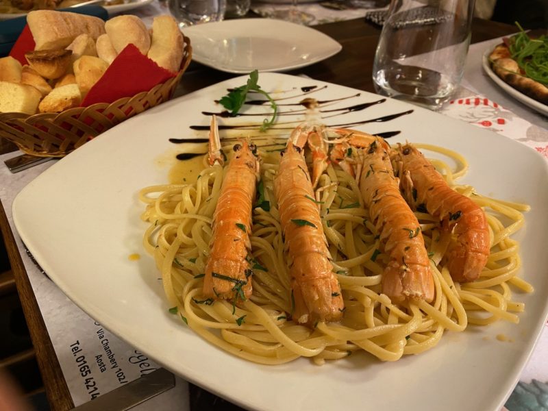 Seafood in Aosta. Technosport, Aosta. Image © PlanetSKI